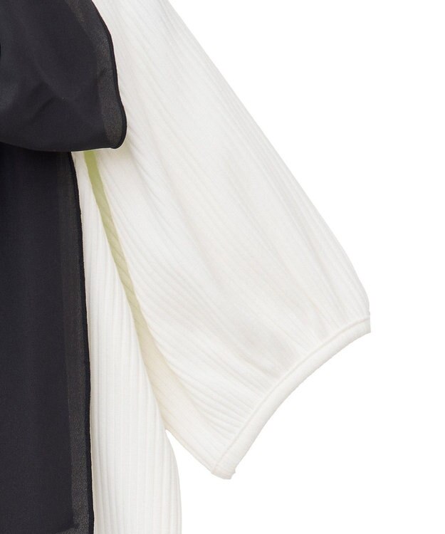 earth music&ecology アシメ肩リボンカットソー Ivory