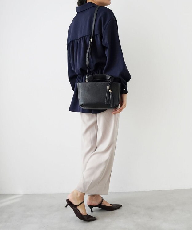 Atelier nuu 日本製 タッセルレザー loop ミニボストン ブラック