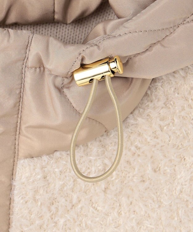 ANY L 【手洗い可】キルトコンビベスト ライトベージュ