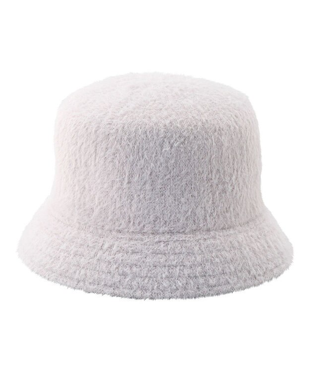 MOONBAT 【洗える】estaa アンゴラ風バケットハット ダークグレー