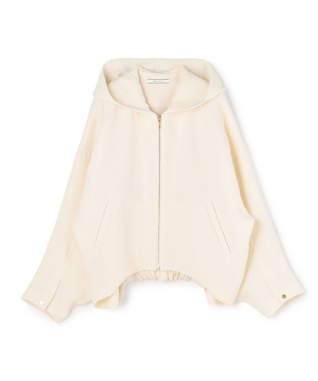 BEIGE， BROOM / スウェット風コンパクトライトパーカー Ecru