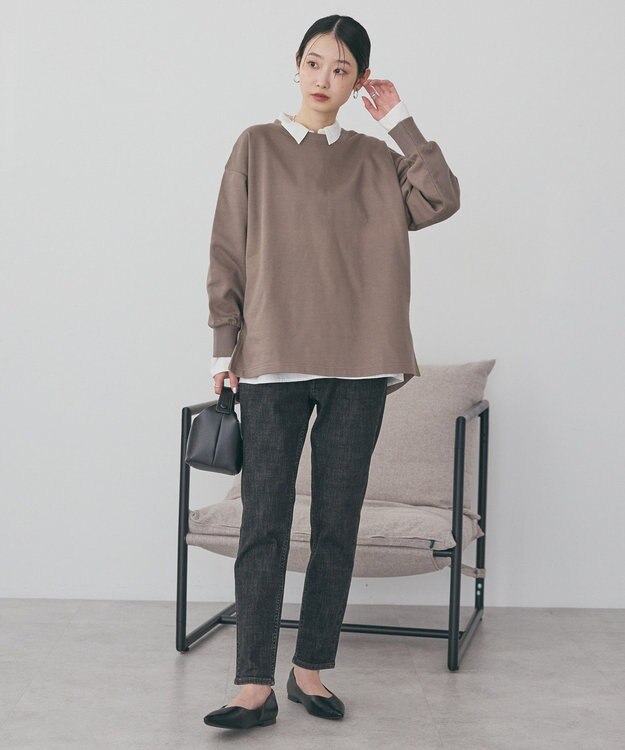 AMERICAN HOLIC サイドZIPスウェットプルオーバー Mocha