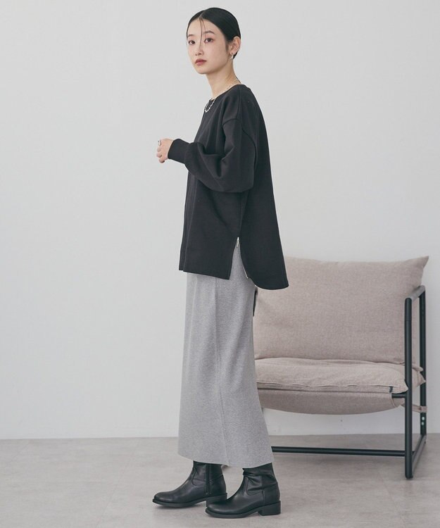 AMERICAN HOLIC サイドZIPスウェットプルオーバー Black