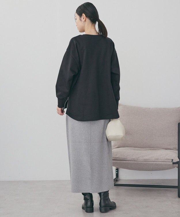 AMERICAN HOLIC サイドZIPスウェットプルオーバー Black