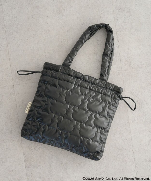 earth music&ecology 【予約】リラックマ×earth シルエットキルトトートバッグ ブラック