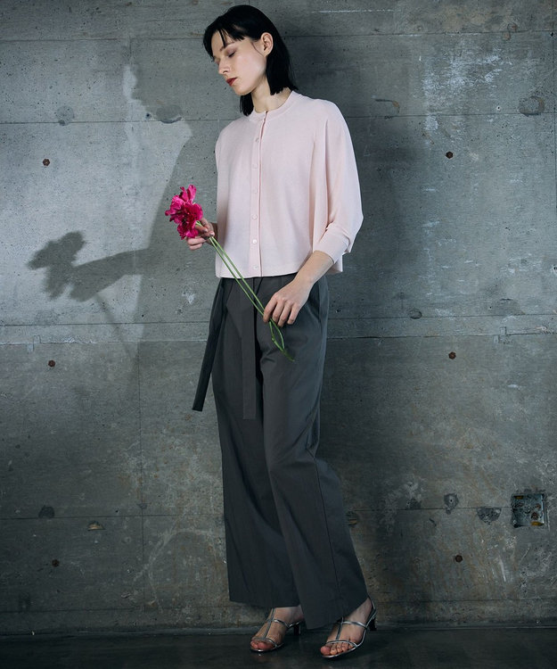 自由区 【カトリエムブーケ】Poncho en tissu sy  nthetique  ポンチョプルオーバー ライトピンク