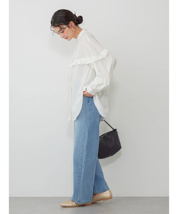 AMERICAN HOLIC フリルバンドカラーシャツ Off White