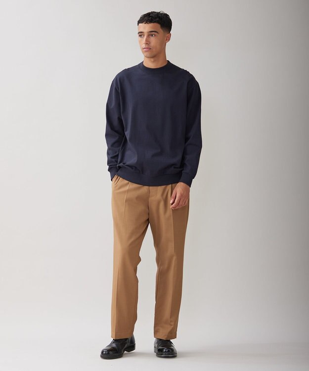 UNFILO MENS コットン クルーネックTEE [23年秋冬商品] ネイビー