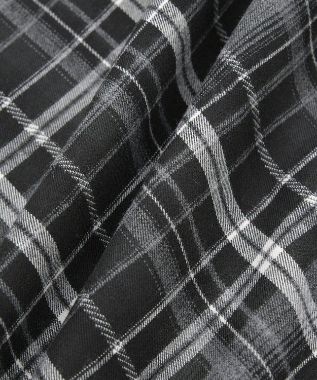 YECCA VECCA チェック柄アシメデザインスカート Black