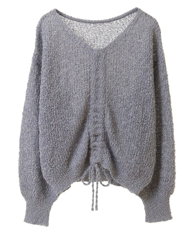 earth music&ecology ドロストニットプルオーバー Grayish Blue