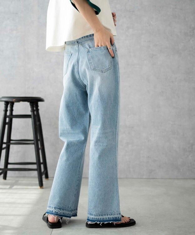 WEGO セミフレアデニムパンツ デニム淡色