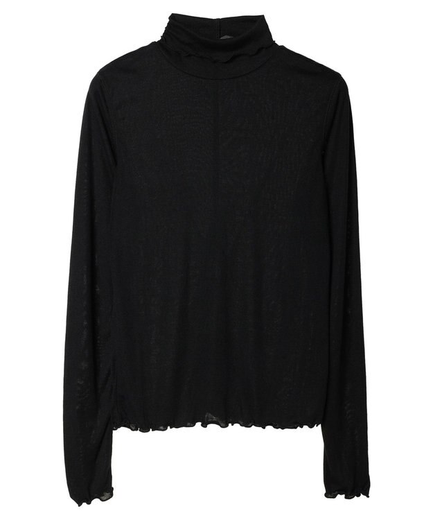 earth music&ecology シアータートルネックプルオーバー Black