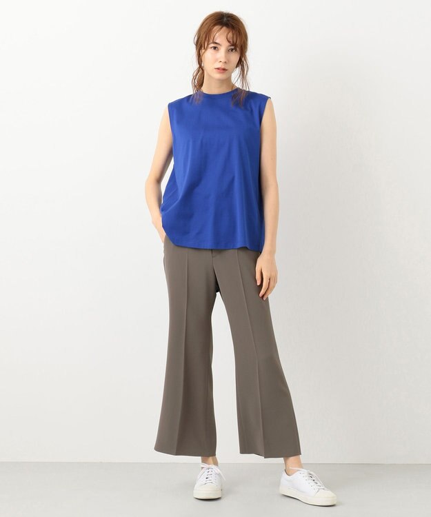 #Newans 【洗える】バックシャンデザインカットソー ブルー系