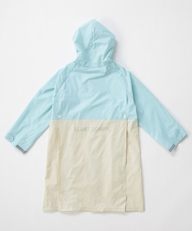 BEAMS SCHOOL シームレスレインコート サックス