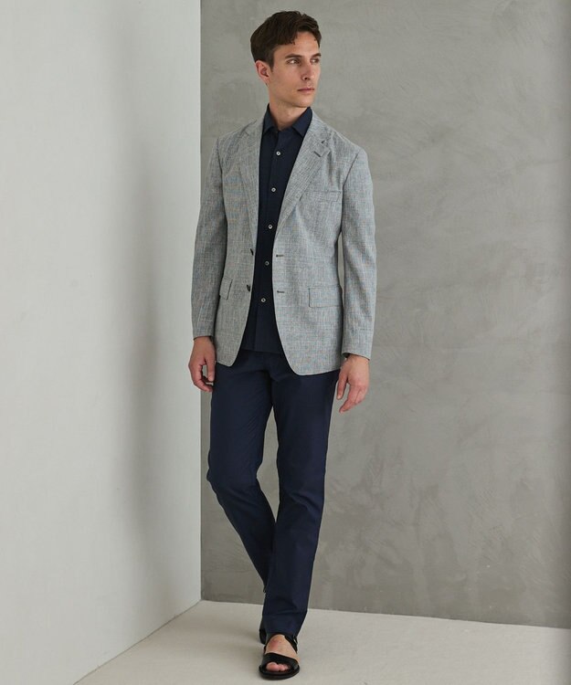 GOTAIRIKU 新クオリティ/KINGサイズ追加【洗える/シワになりにくい】タイワンタフタ  擬麻ジャケット ライトグレー系