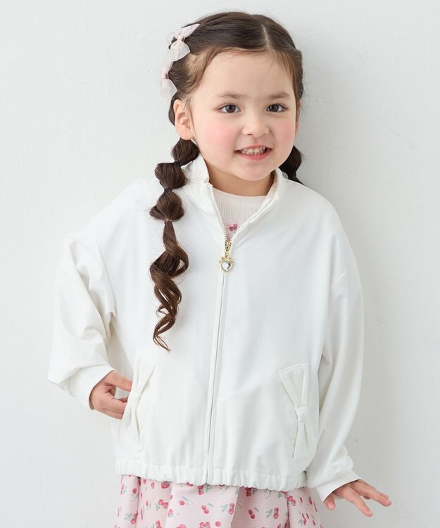 ANY KIDS 【洗濯機可能/速乾/接触冷感/水陸両用】UVカット ラッシュガード オフホワイト