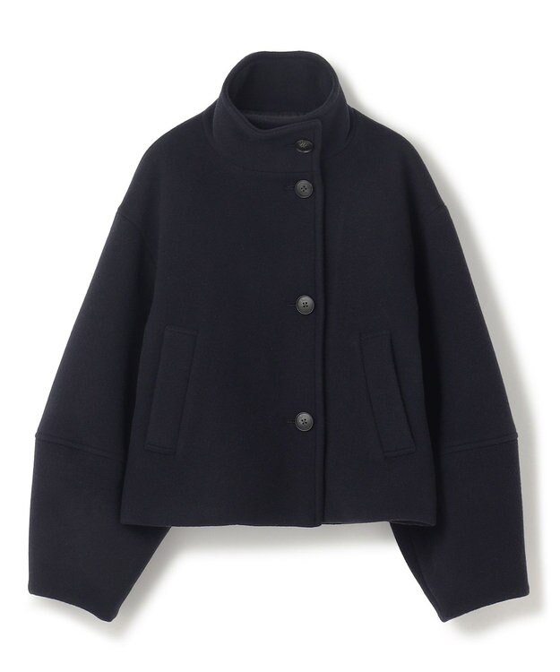 uncrave 【撥水】プルーフ メルトン スタンドネック コート（uncrave STANDARD） ネイビー