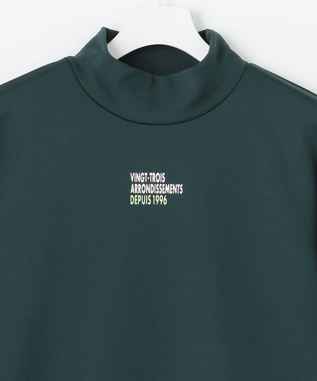 23区GOLF 【MEN】ストレッチ裏フリース モックネック ダークグリーン系