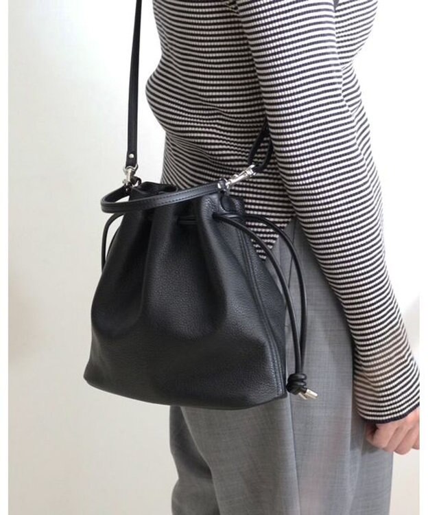 MORROW by thank JABA W COW LEATHER ハンドバッグ ブラック