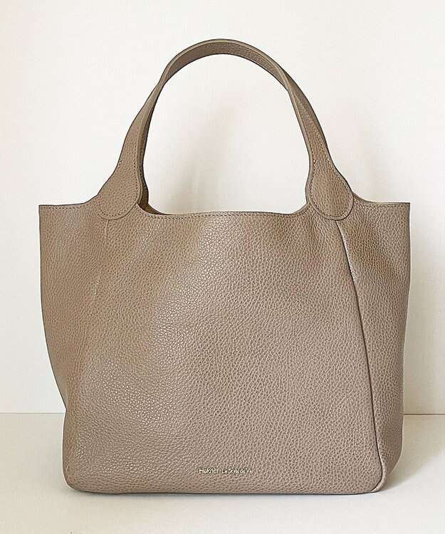 Hekhèr Le Style de Vie 【日本製/セレモニーにも】シュリンクレザー ハンドバッグ medium グレージュ