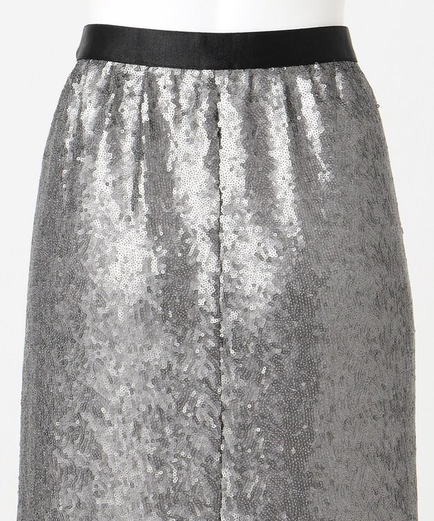 23区 【エステータ】シークインジャージー スカート シルバー系