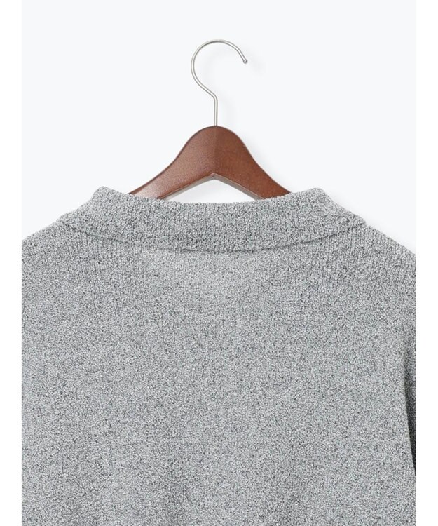 Te chichi メランジ衿ニットジャケット グレー