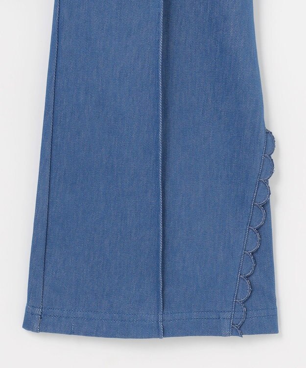 組曲 KIDS 【80-100㎝】フレアデニムパンツ サックスブルー