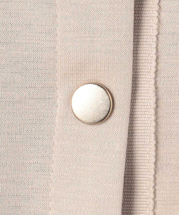 J.PRESS LADIES S 40Gポンチ クルーネック カーディガン ベージュ系