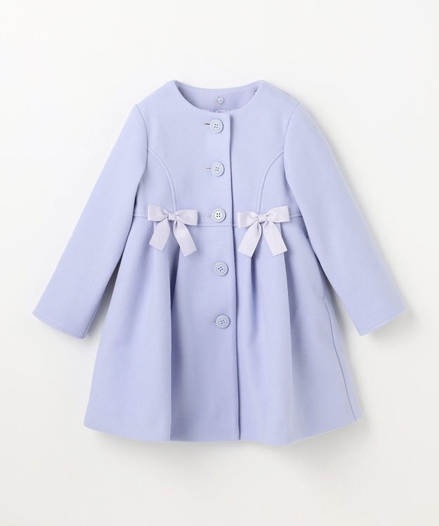 ANY KIDS 【フード取り外し可能】ウールライクコート サックスブルー