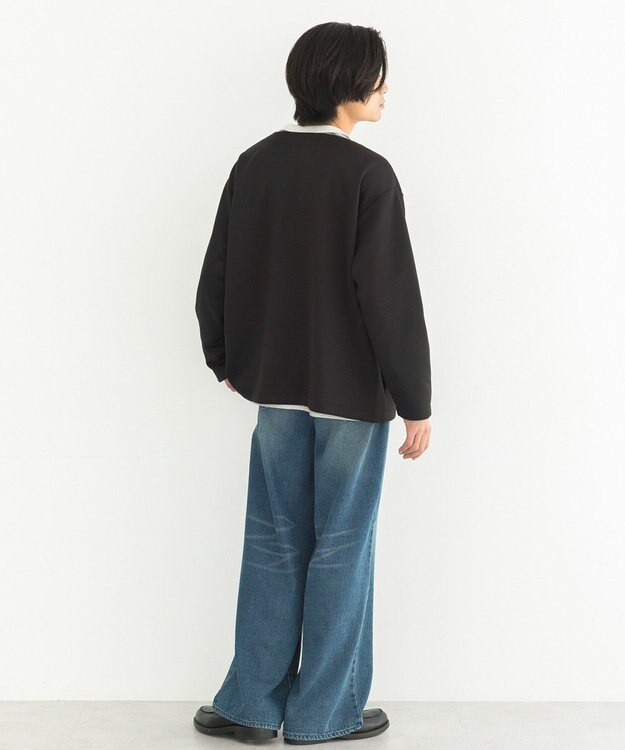 CRAFT STANDARD BOUTIQUE ボタンレスカットカーディガン Black