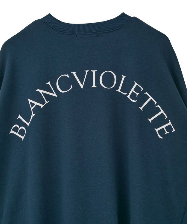 earth music&ecology サイドリブロゴスウェット Blue Green