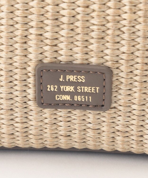 J.PRESS LADIES 【2way】 バンブー カゴ バッグ ナチュラル×モカ系