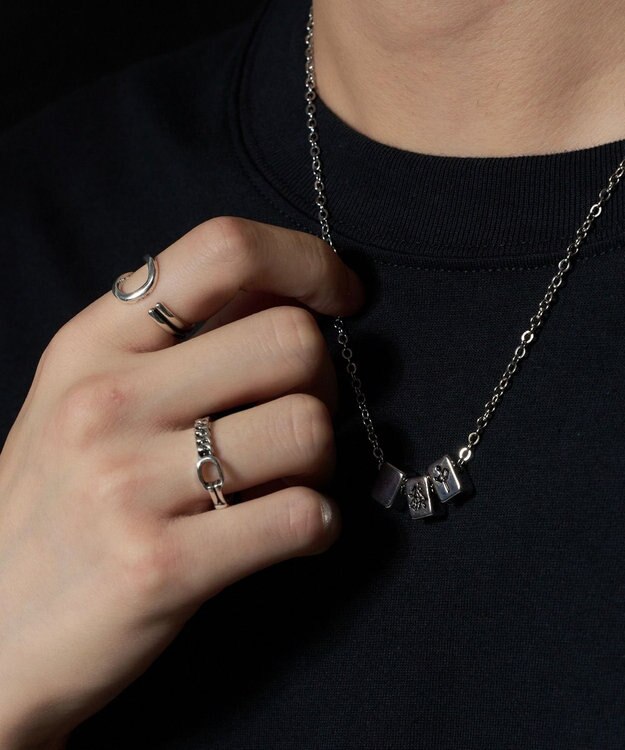 WEGO M立体モチーフ3連ネックレス 柄5