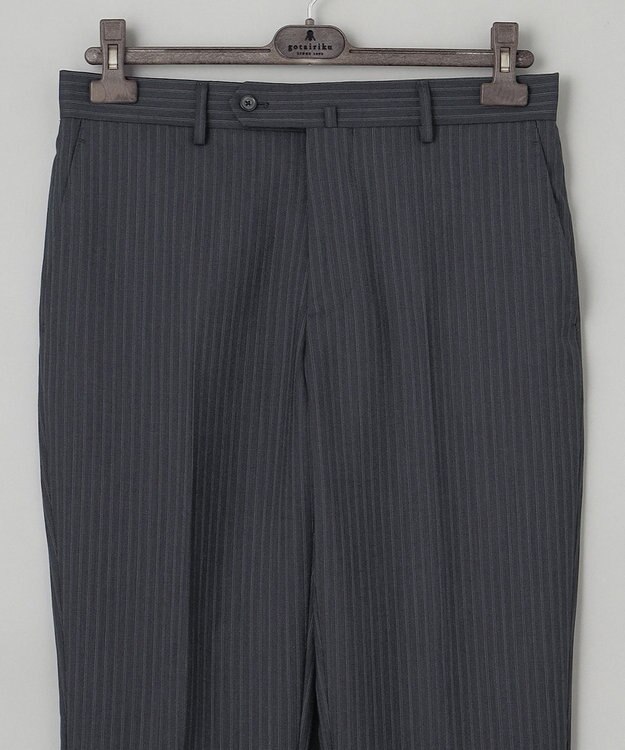 GOTAIRIKU 【御幸毛織】Superio160 ウールモヘヤシルクカシミヤ　スーツ（グレーストライプ） グレー系1