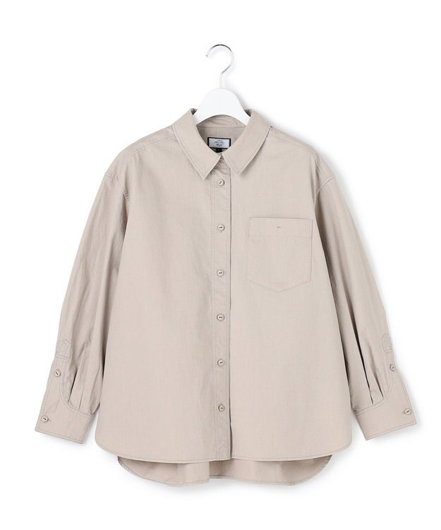 J.PRESS YORK STREET 【WOMEN】ソフトコットン オーバー シャツ ベージュ系