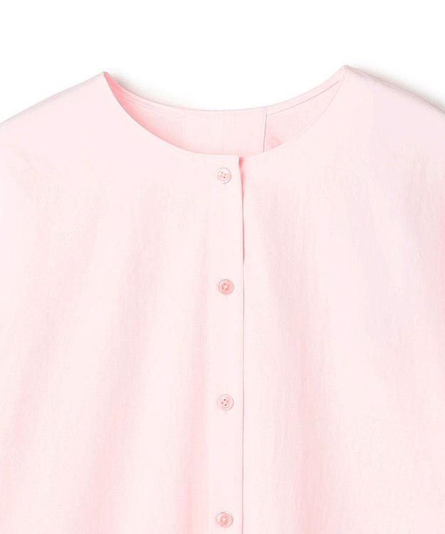 UNFILO L 【WEB限定カラー】バックリボン イージーケアシャツ ピンク