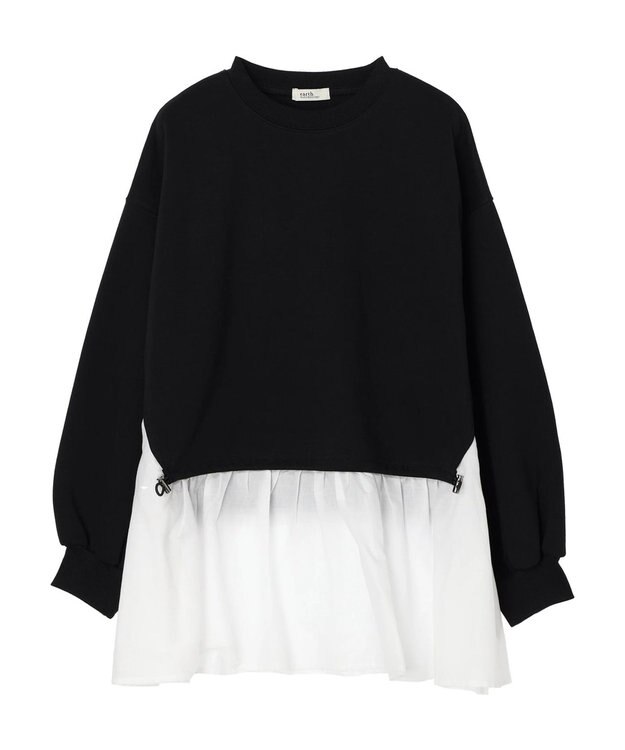 earth music&ecology ダンボールレイヤードチュニック Black