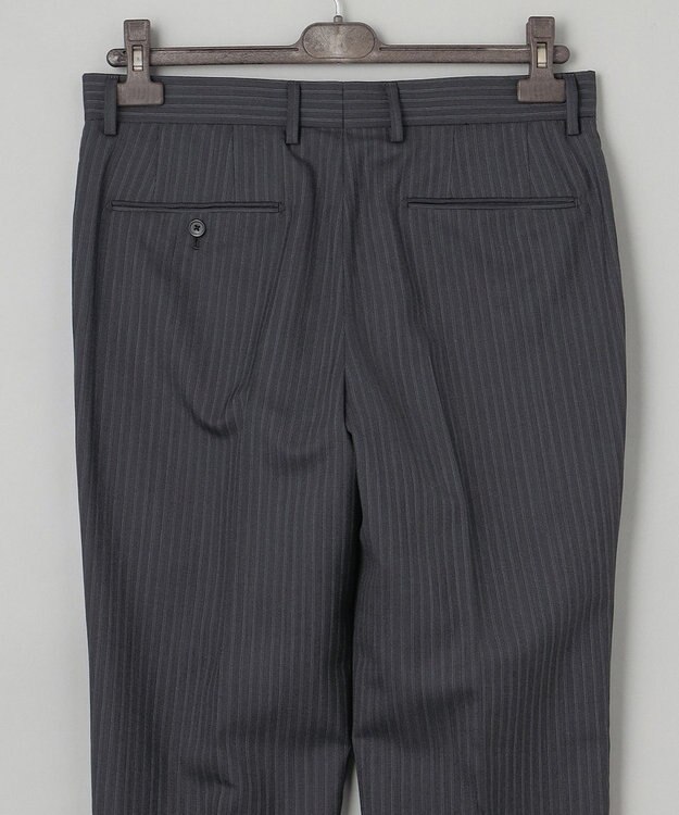 GOTAIRIKU 【御幸毛織】Superio160 ウールモヘヤシルクカシミヤ　スーツ（グレーストライプ） グレー系1