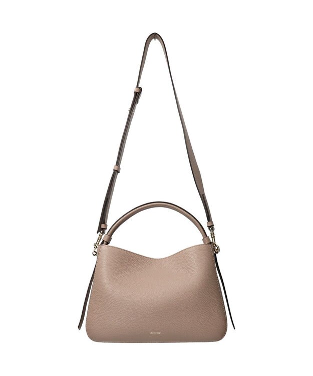 INTER-CHAUSSURES 【LORISTELLA】シュリンクレザーハンドバッグ ベージュ