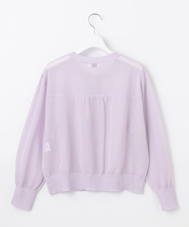 J.PRESS LADIES 【洗える】SHEER LIGHT ニット ブルゾン ラベンダー系