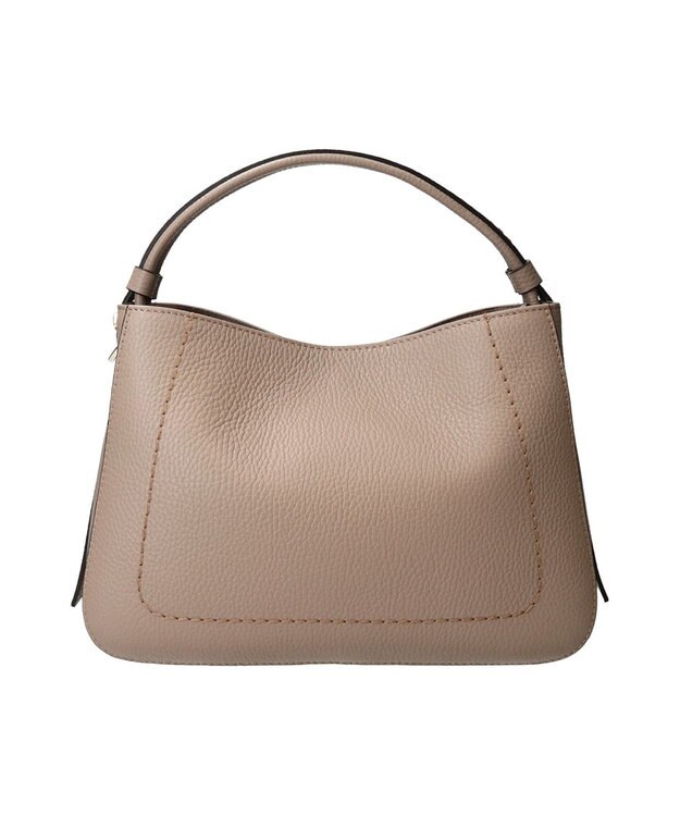 INTER-CHAUSSURES 【LORISTELLA】シュリンクレザーハンドバッグ ベージュ