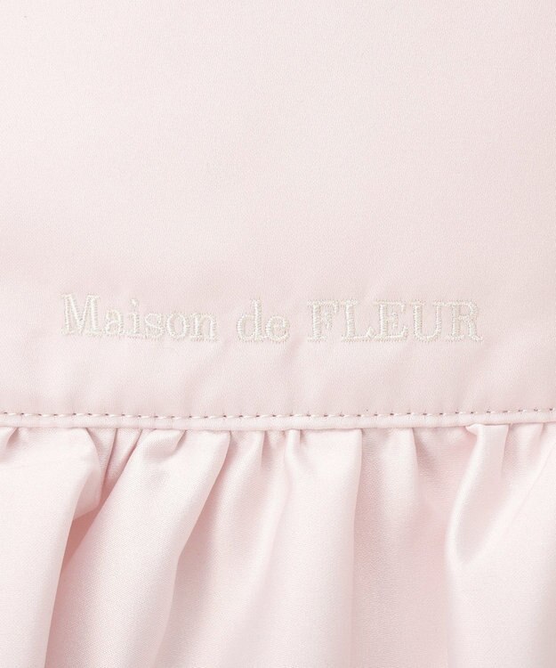 Maison de FLEUR サテンフロントフリルスクエアトートバッグ Pink