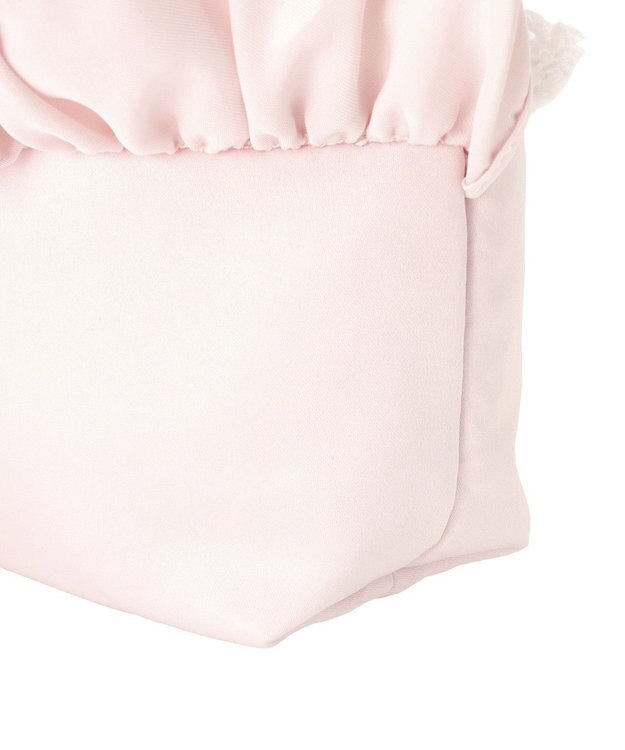 Maison de FLEUR サテンフロントフリルスクエアトートバッグ Pink