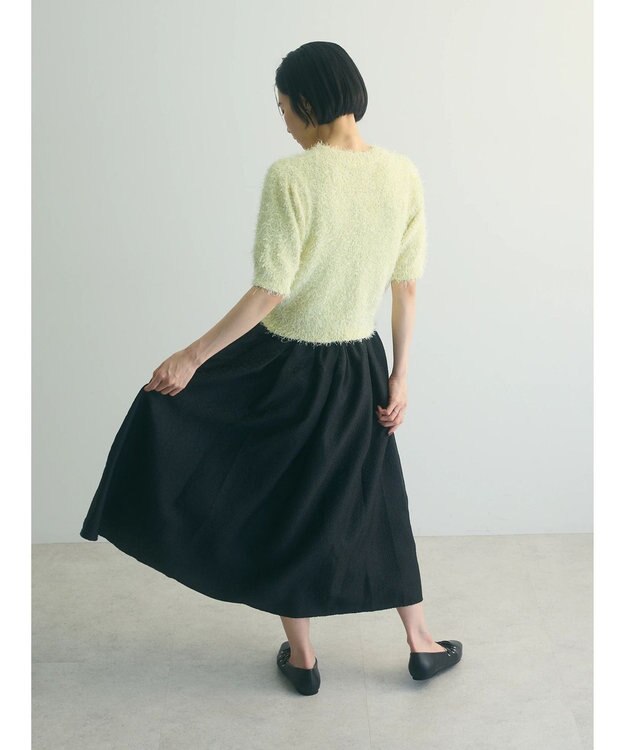 Green Parks ａ．ラメシャギーニットプルオーバー Yellow