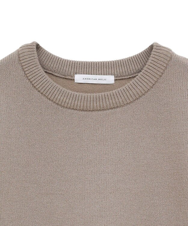 AMERICAN HOLIC サイドポケットロングニットプルオーバー Mocha