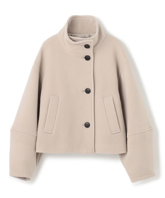 uncrave 【撥水】プルーフ メルトン スタンドネック コート（uncrave STANDARD） グレージュ