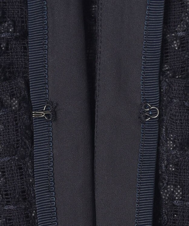 ANY SIS L リボンヤーンシアーツイード ジャケット ネイビー