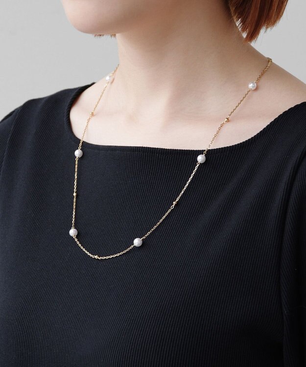 TOCCA PEARL WALTZ LARIAT NECKLACE ネックレス ゴールド系