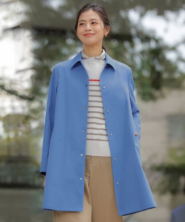 J.PRESS LADIES ドライツイルストレッチ ステンカラー コート