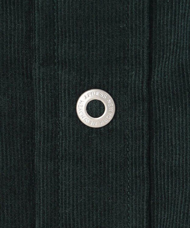 J.PRESS MEN バンドカラーリバーシブル シャツ ダークグリーン系